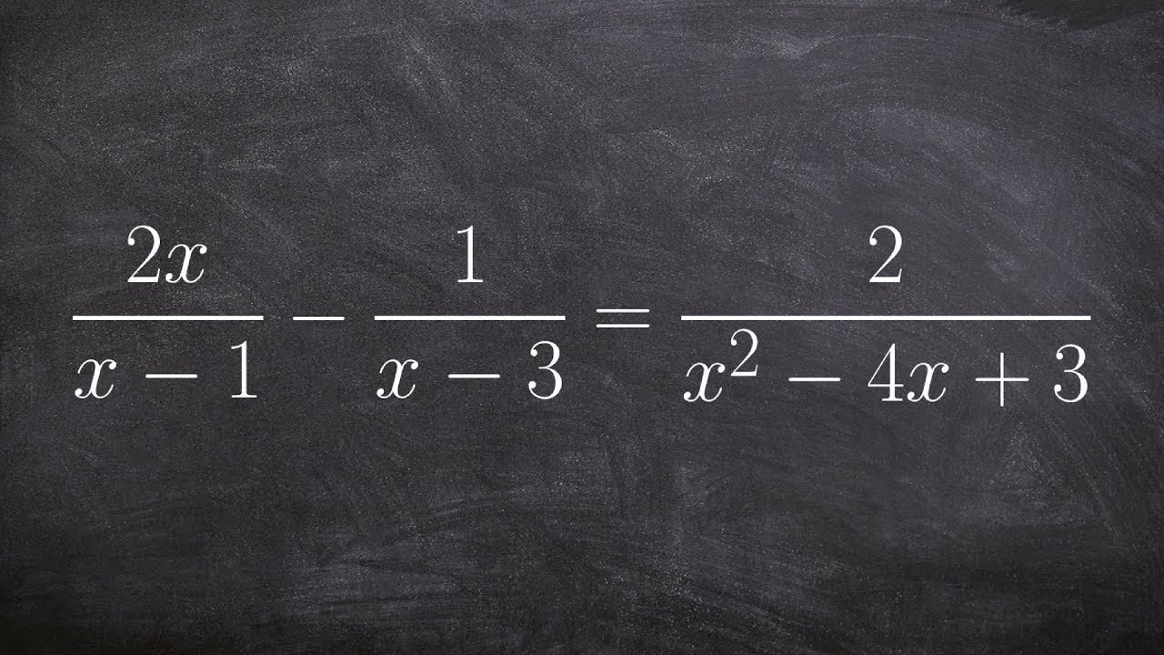 Learn how to solve a rational equation and check your solutions