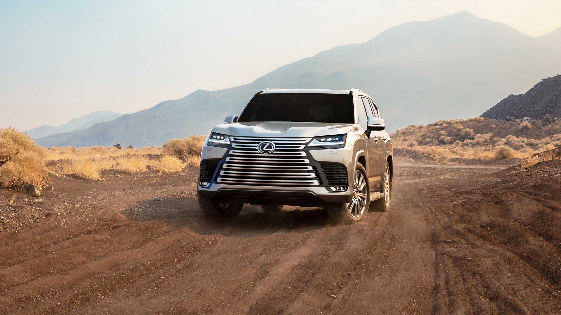 A 2024 Lexus LX Ultra Luxury offroading through the desert