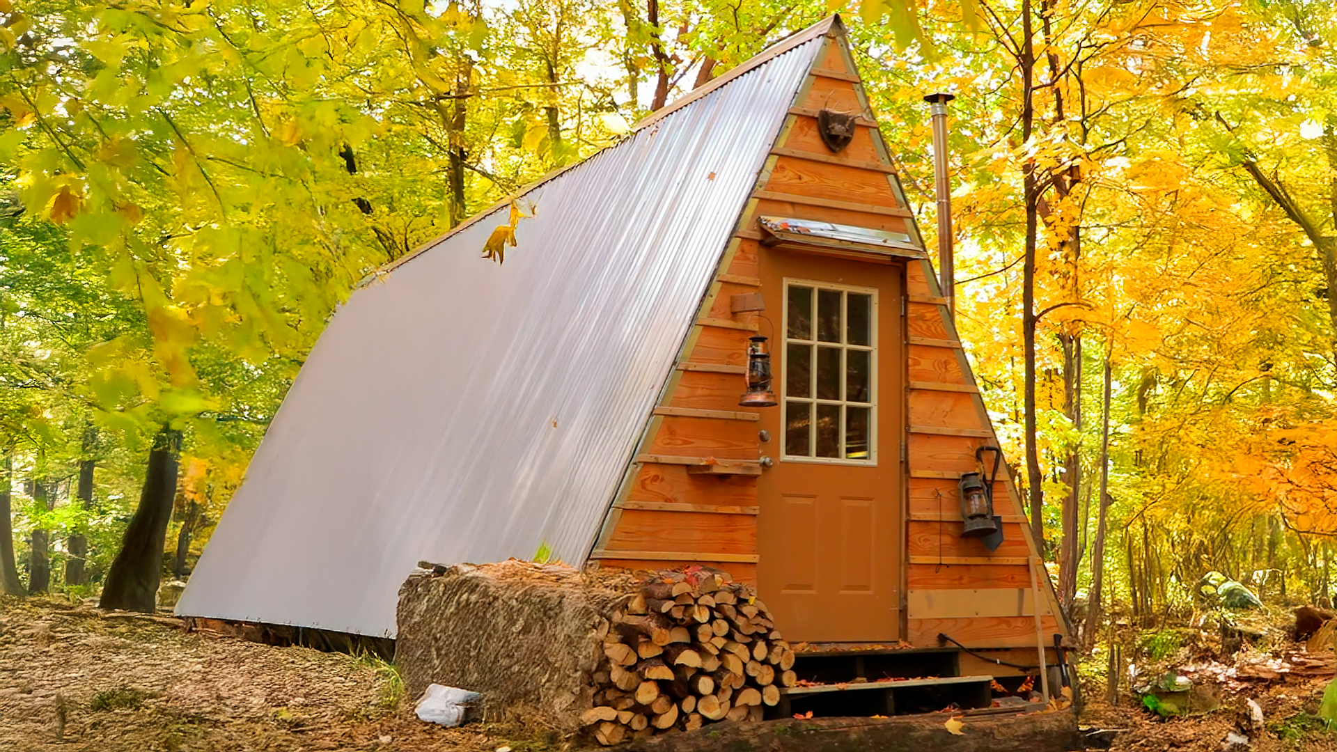 Tiny A-frame cabin built in 7 days