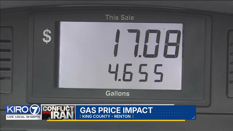 US military action in Iran impacts gas prices in Washington state