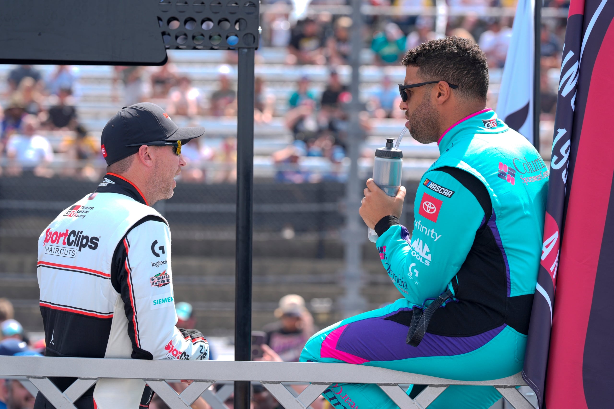Bubba Wallace earns praise from Denny Hamlin for huge improvement on ...