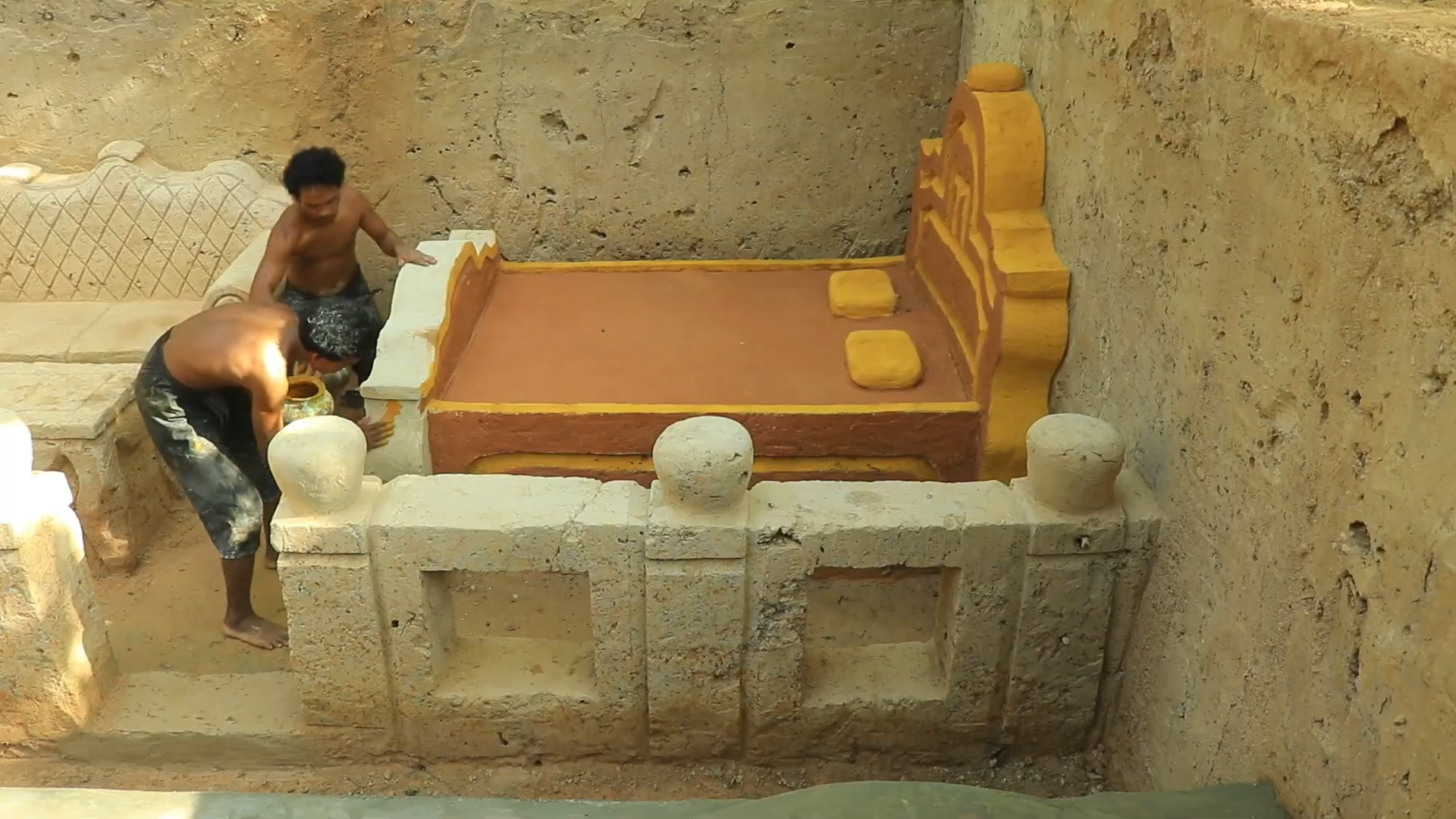 No machines in the cave, just sweat and a pool that nearly went out of line