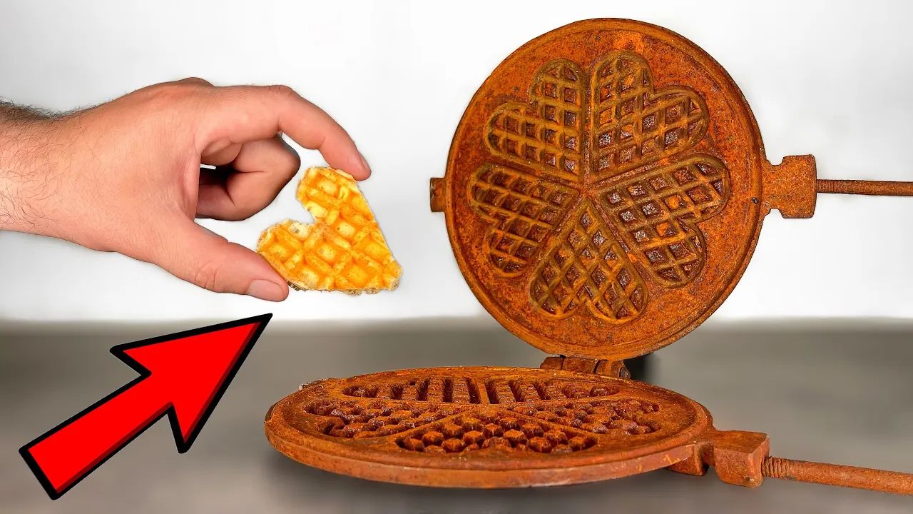 Watch this waffle machine's stunning makeover