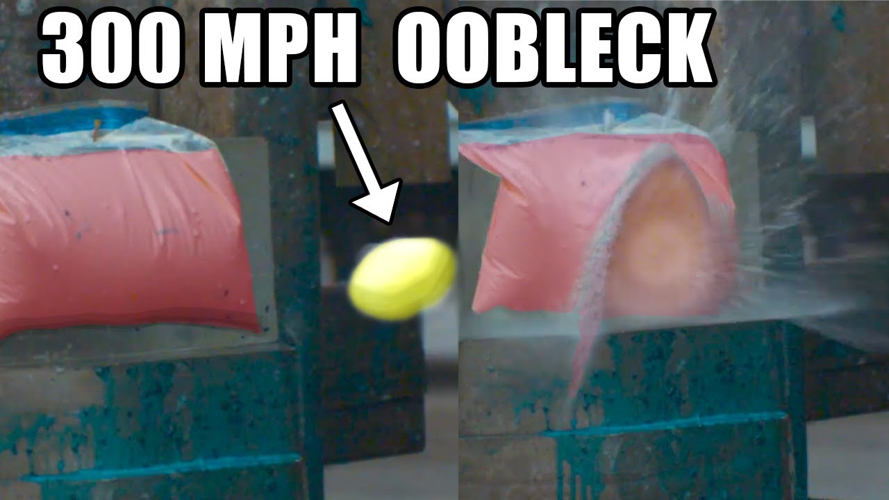 Shooting oobleck with oobleck at 300 mph