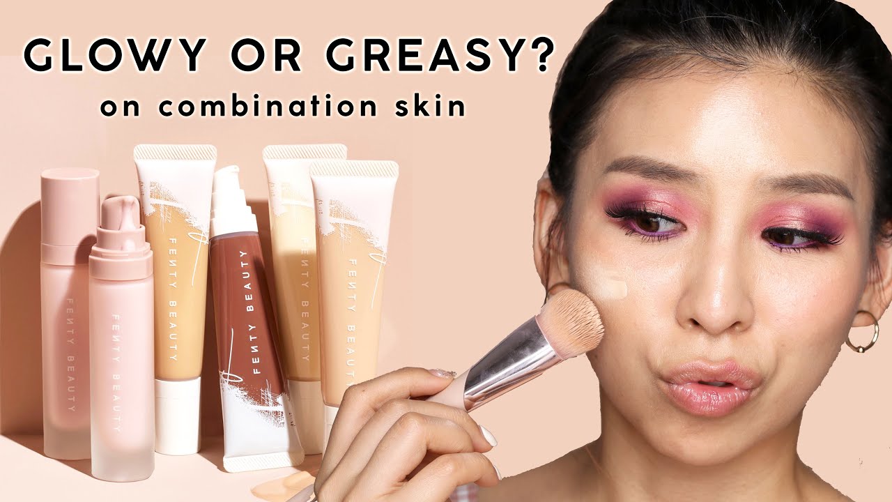 Fenty hydrating foundation on combination skin - is it glowy or just ...