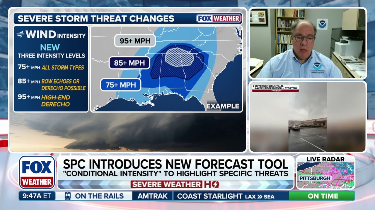 NOAA Storm Prediction Center refines severe weather outlook