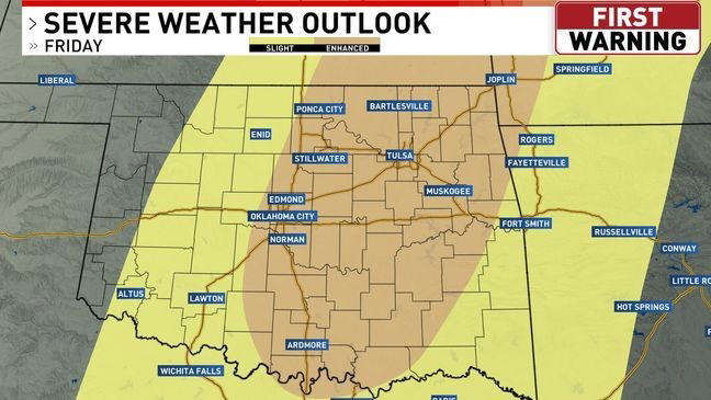 Isolated severe storms possible tonight