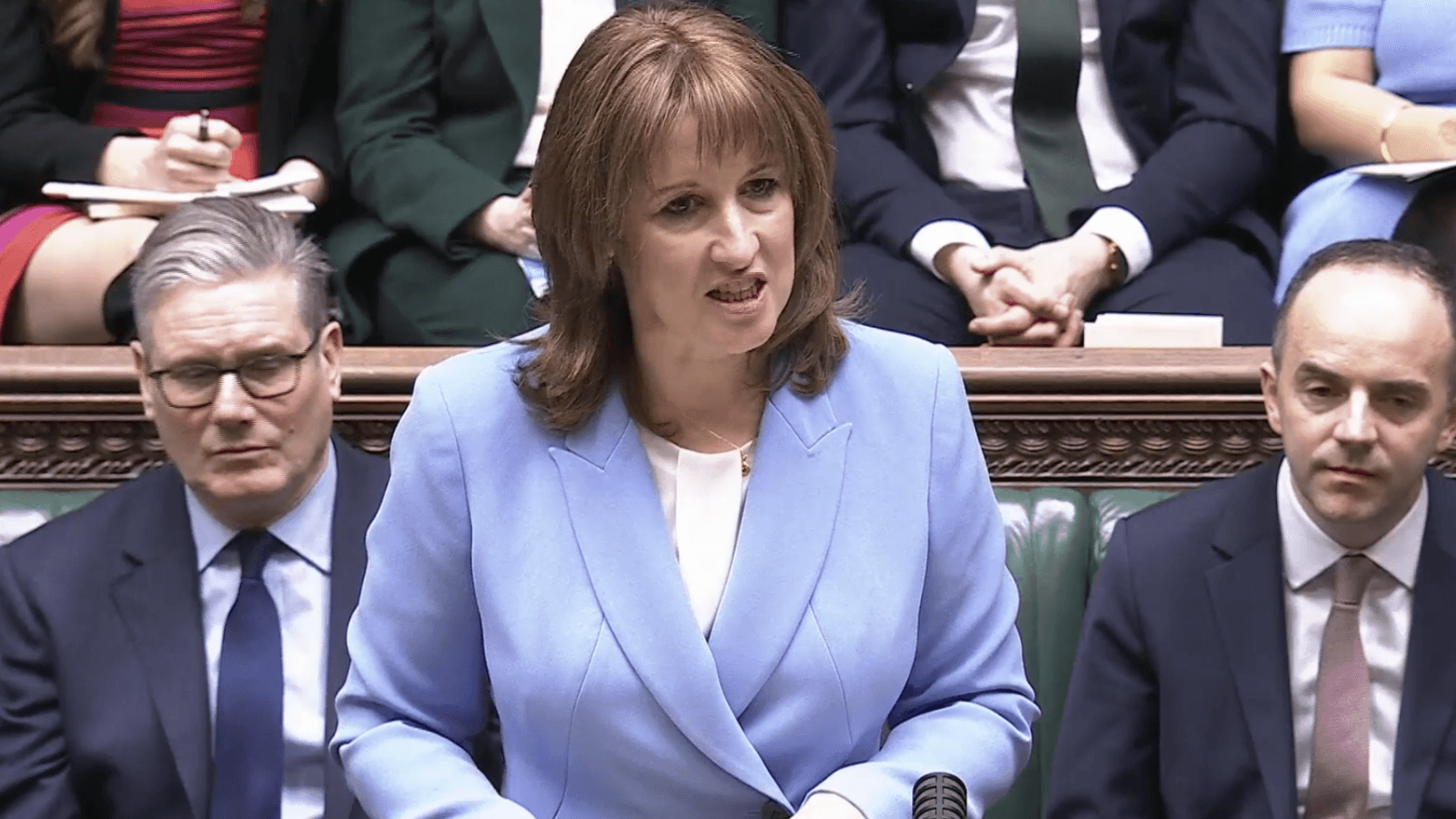 Watch moment Rachel Reeves takes swipe at Nigel Farage during spring ...