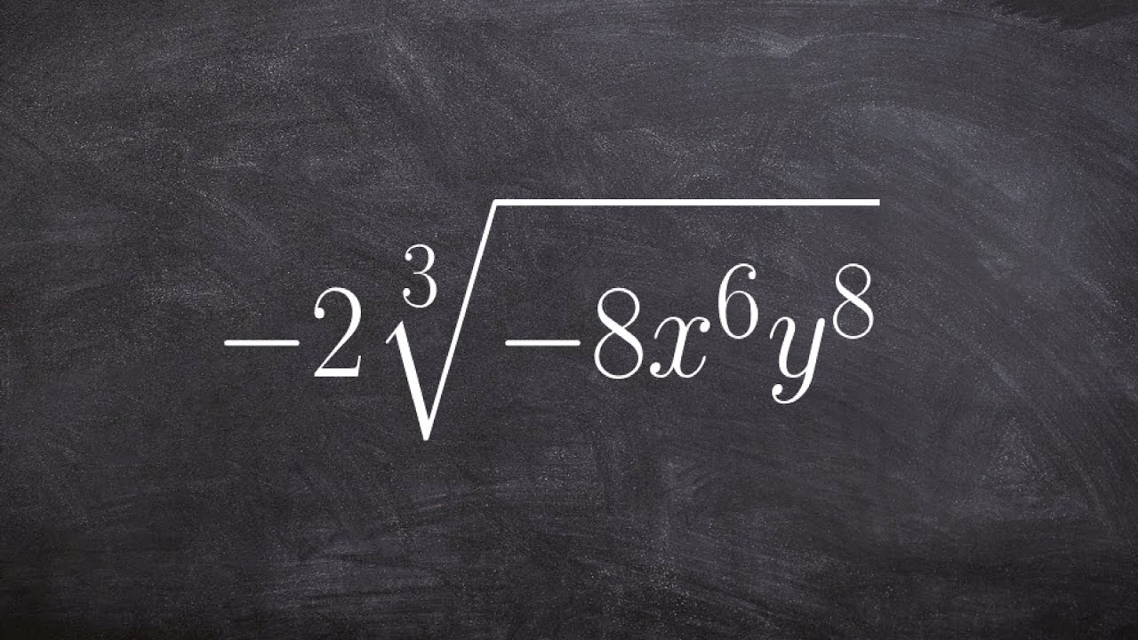 Learn how to simplify a radical expression with numbers and variables