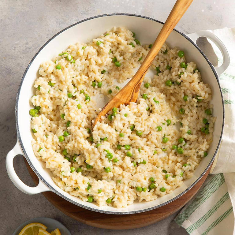 Pea risotto