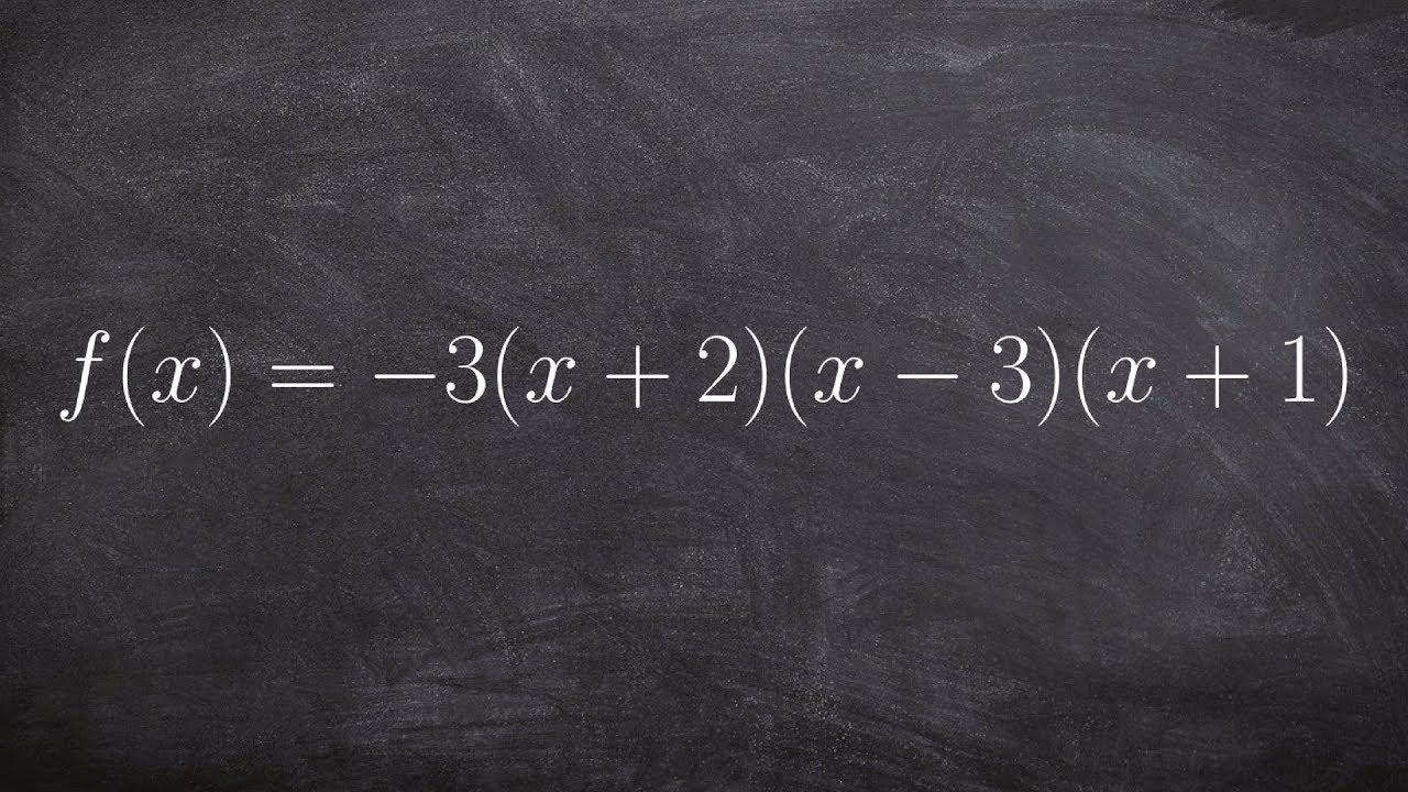 Learn how to write the end behavior from a polynomial in factored form