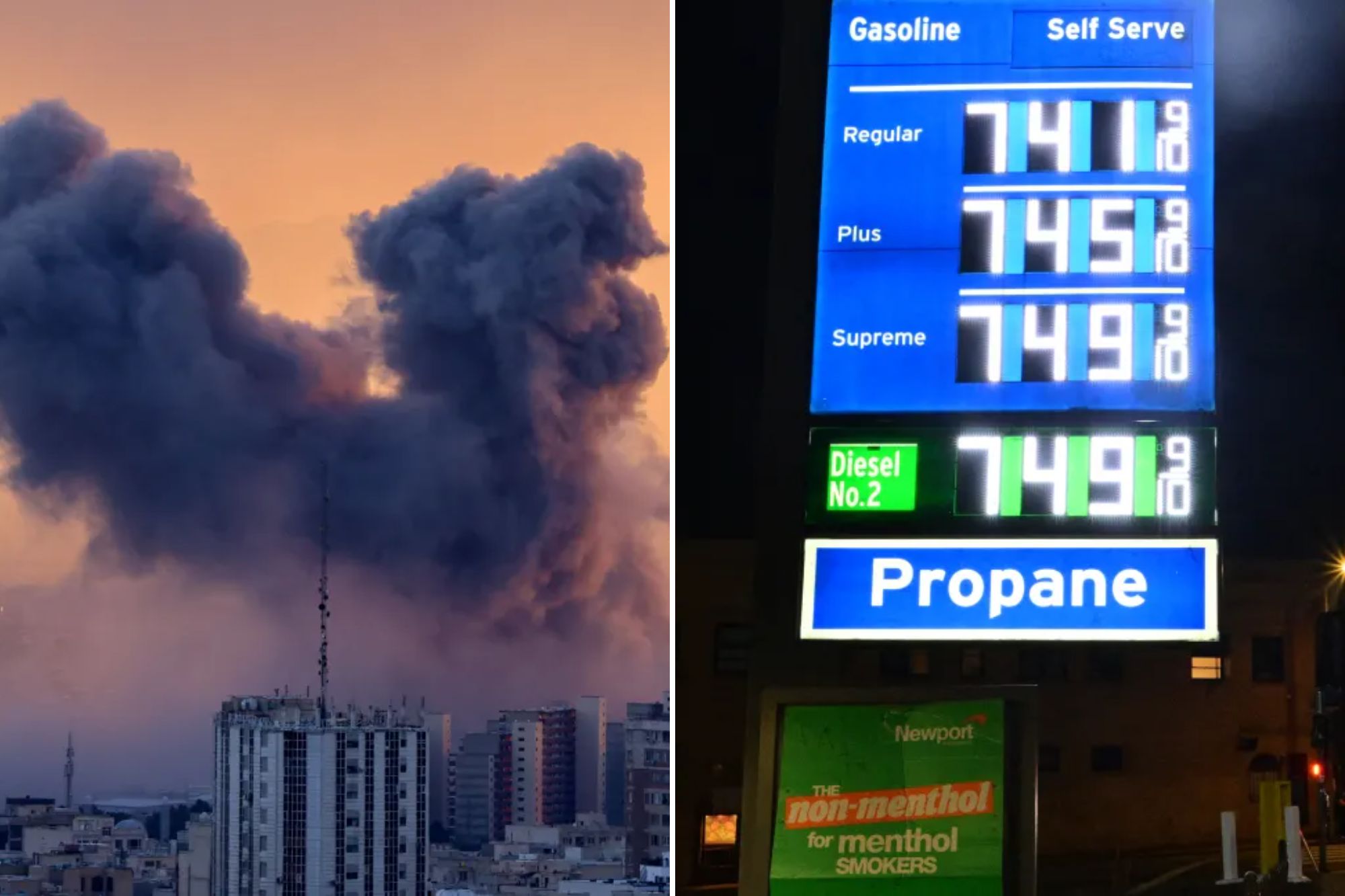 Dow pares steep losses but gas prices surge after Iran orders Strait of ...