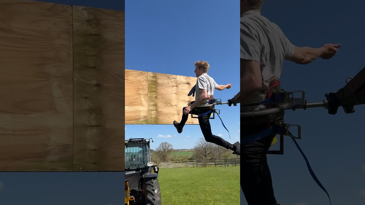 Colossal parkour stunts in weightless conditions!
