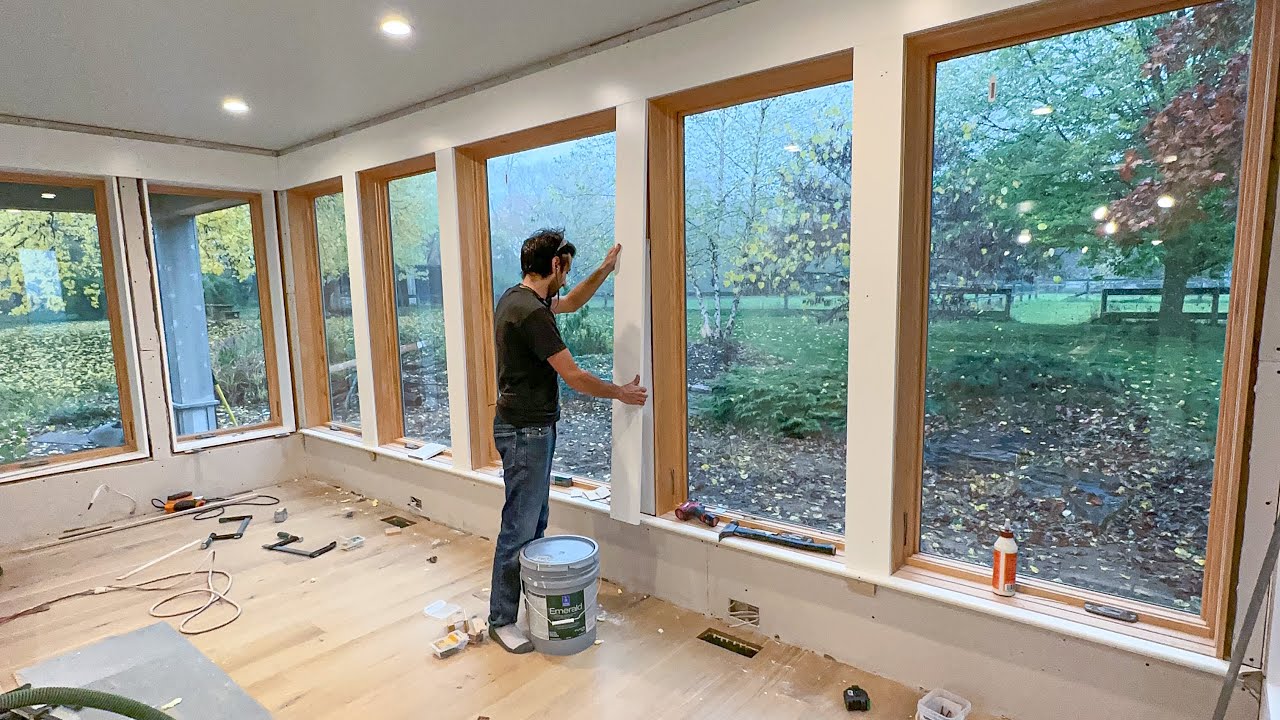 Installing the first chunk of sunroom trim