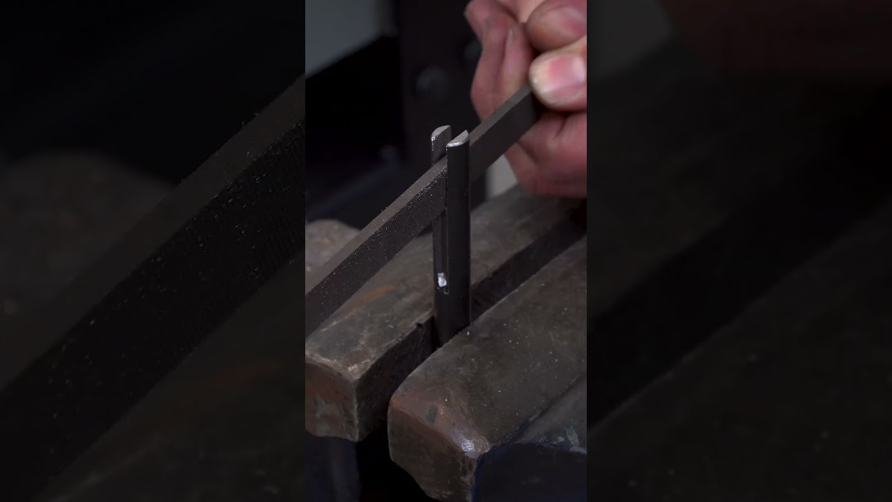 How to cut precise threads on sword tangs – step by step