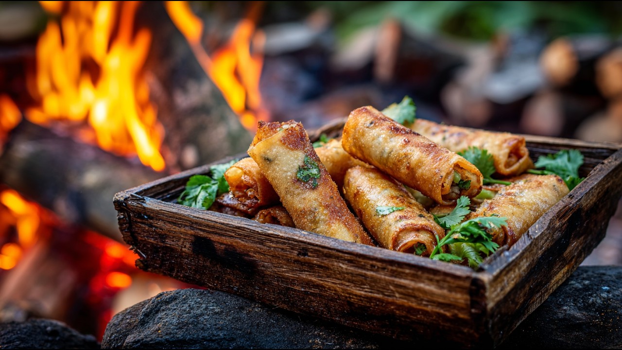 I created cheese-infused spring rolls!🥢🔥