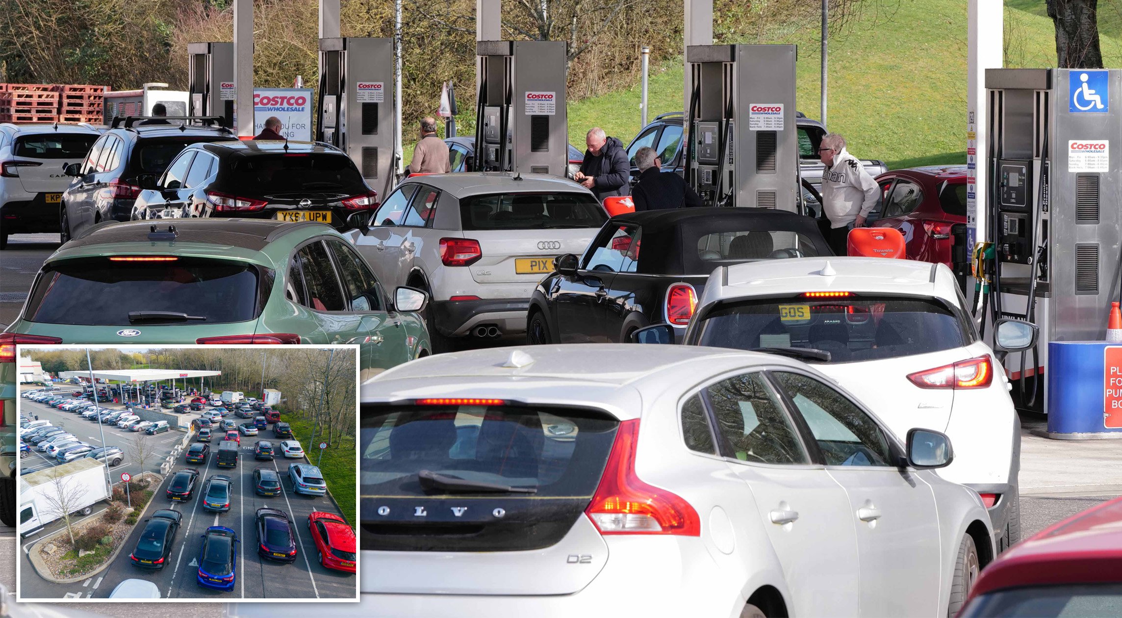 90-car long queues start forming at petrol stations over fears of ...