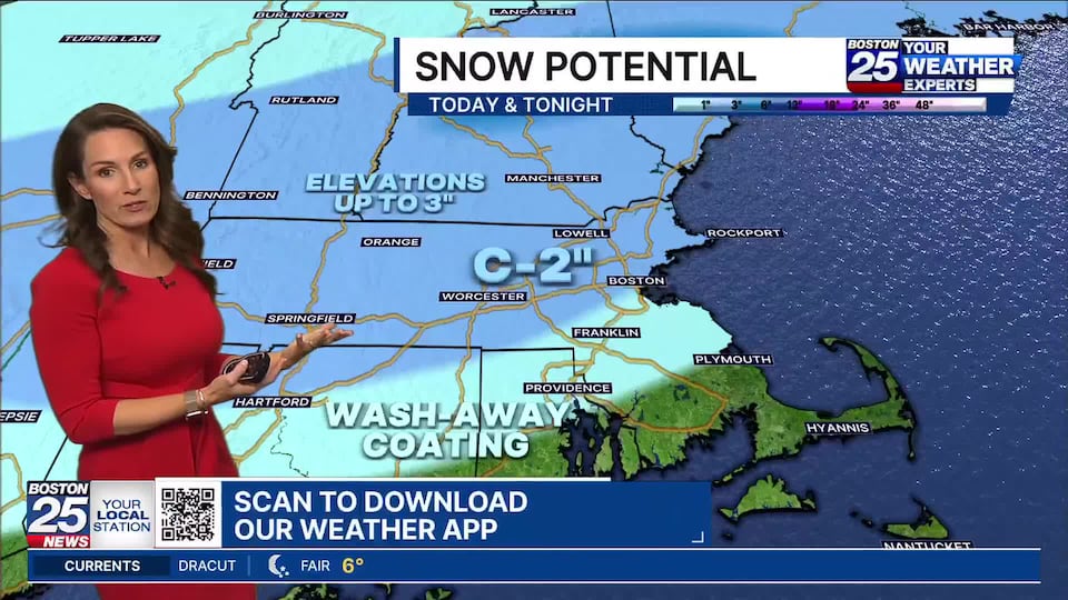 Tracking snow, ice, and rain in Massachusetts on Tuesday