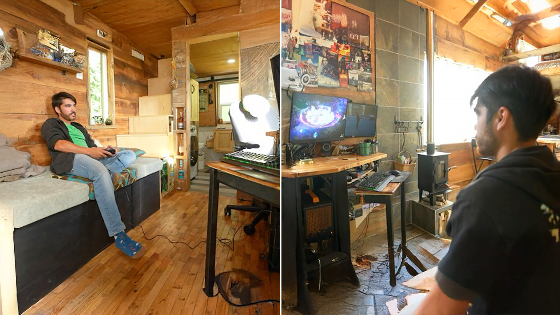 The ultimate tiny house gaming setup!
