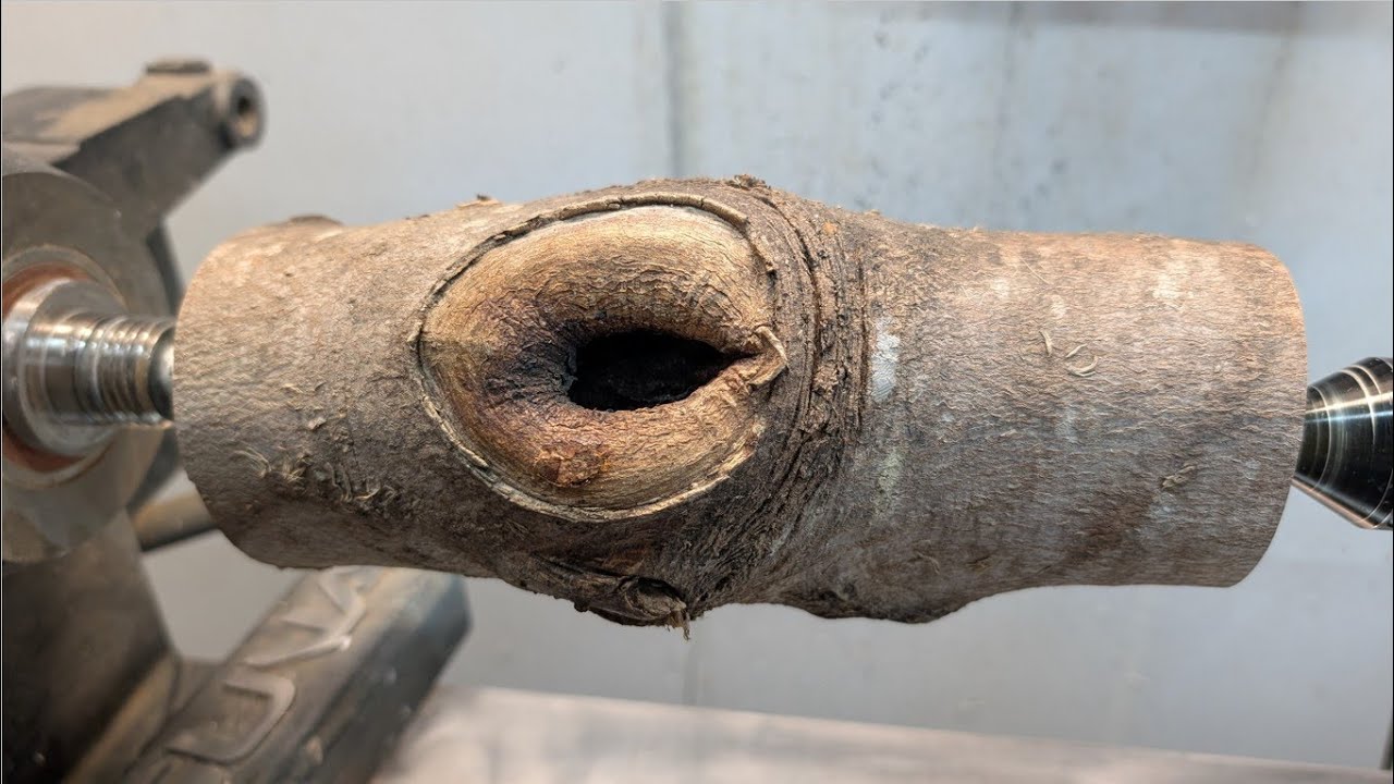 I turned a DRAGON EYE water bottle on the lathe