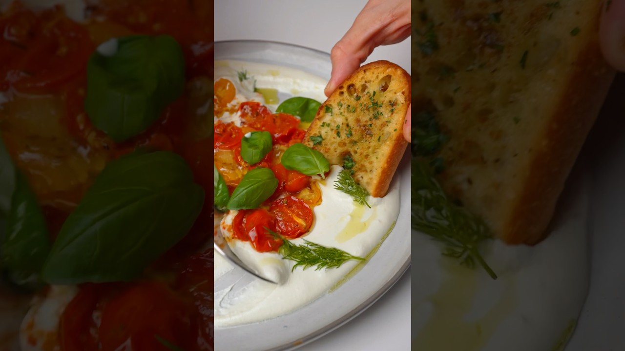 I tried whipped feta & cherry tomatoes 🍅