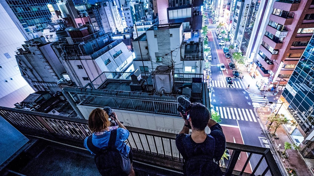Exploring the hidden rooftops of Tokyo after dark
