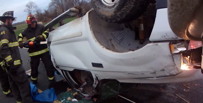 Driver injured following rollover crash in Greene County