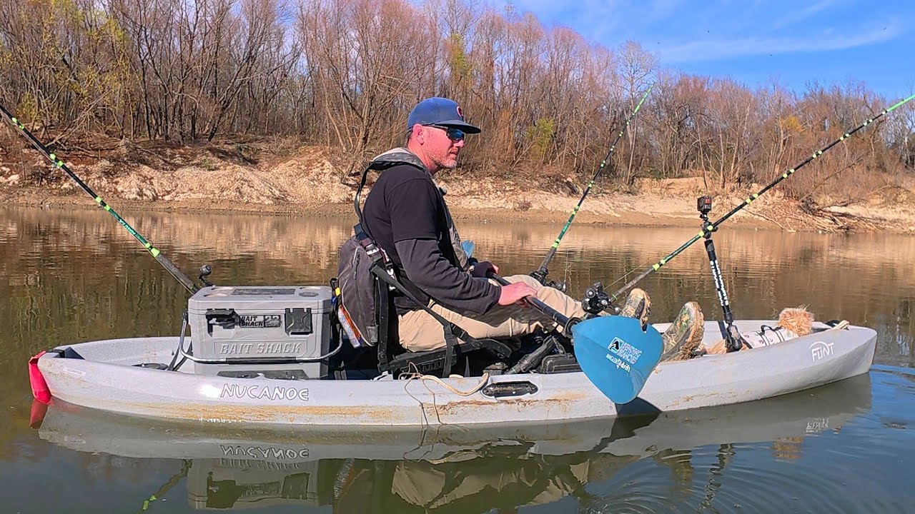 What river kayak catfishing feels like