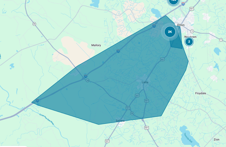 2,100 Duke Energy customers without power in Dillon County
