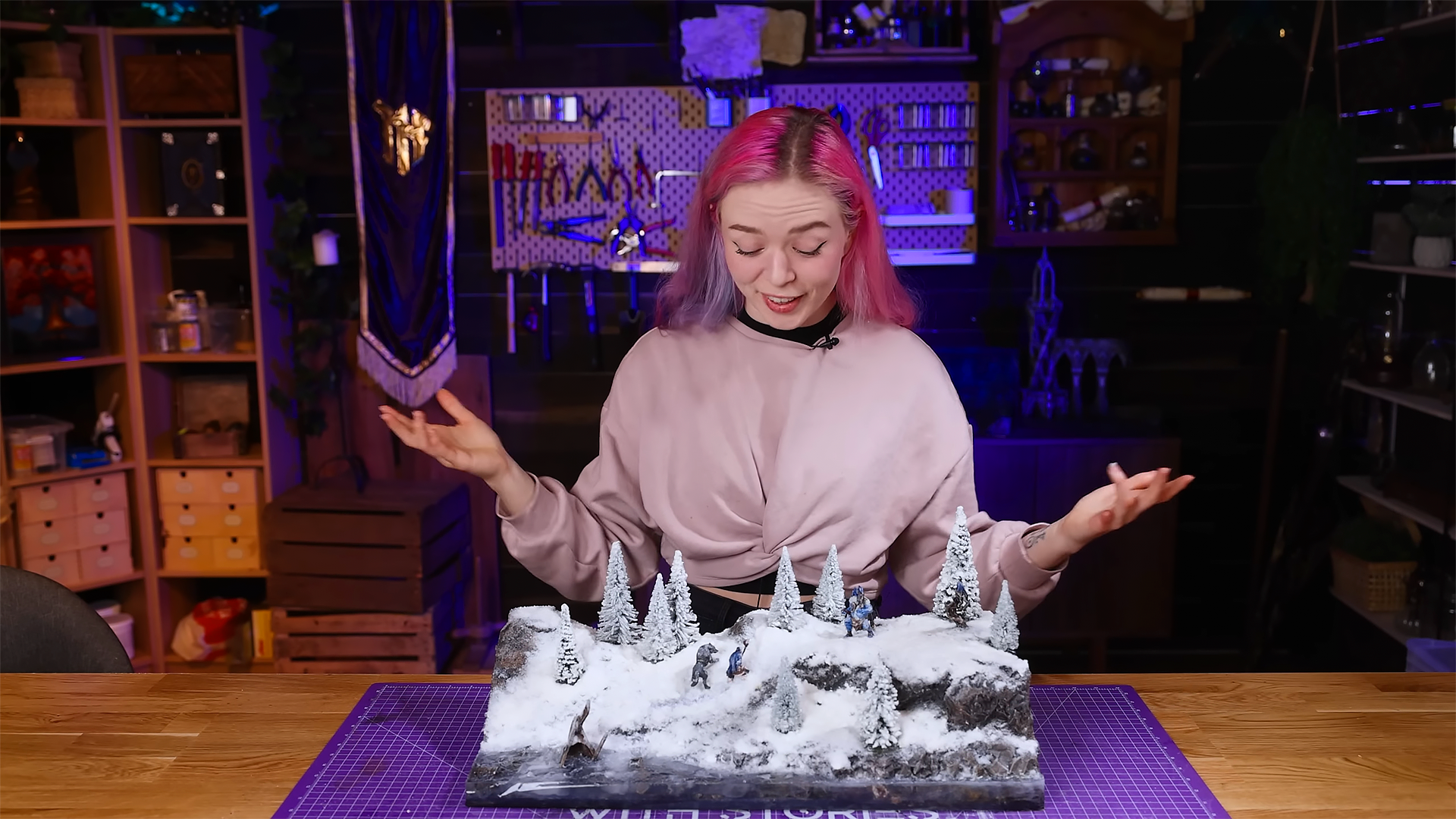 I created a frozen resin river