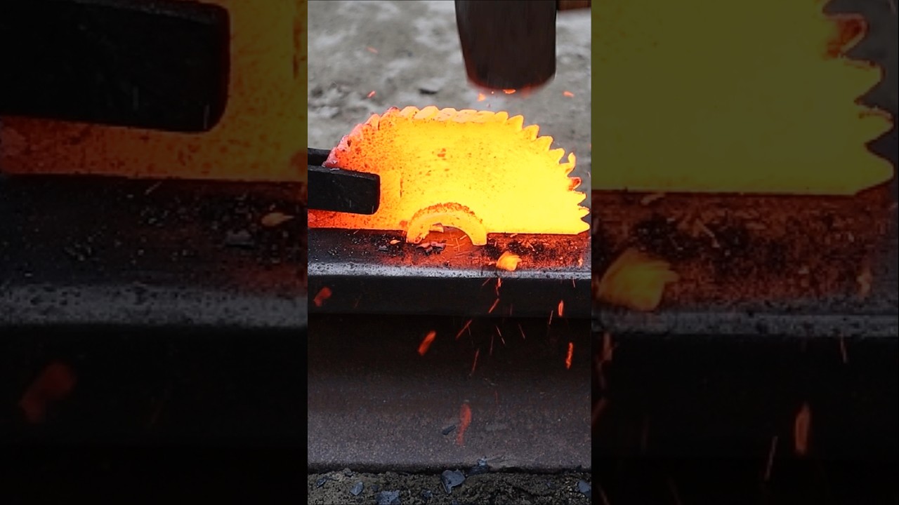 I transformed rusty gear into a knife! 🔥