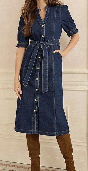white christmas dresses Sunset Dreams: Strapless Gradient Denim Dress for Women – Canary Houze main image 0