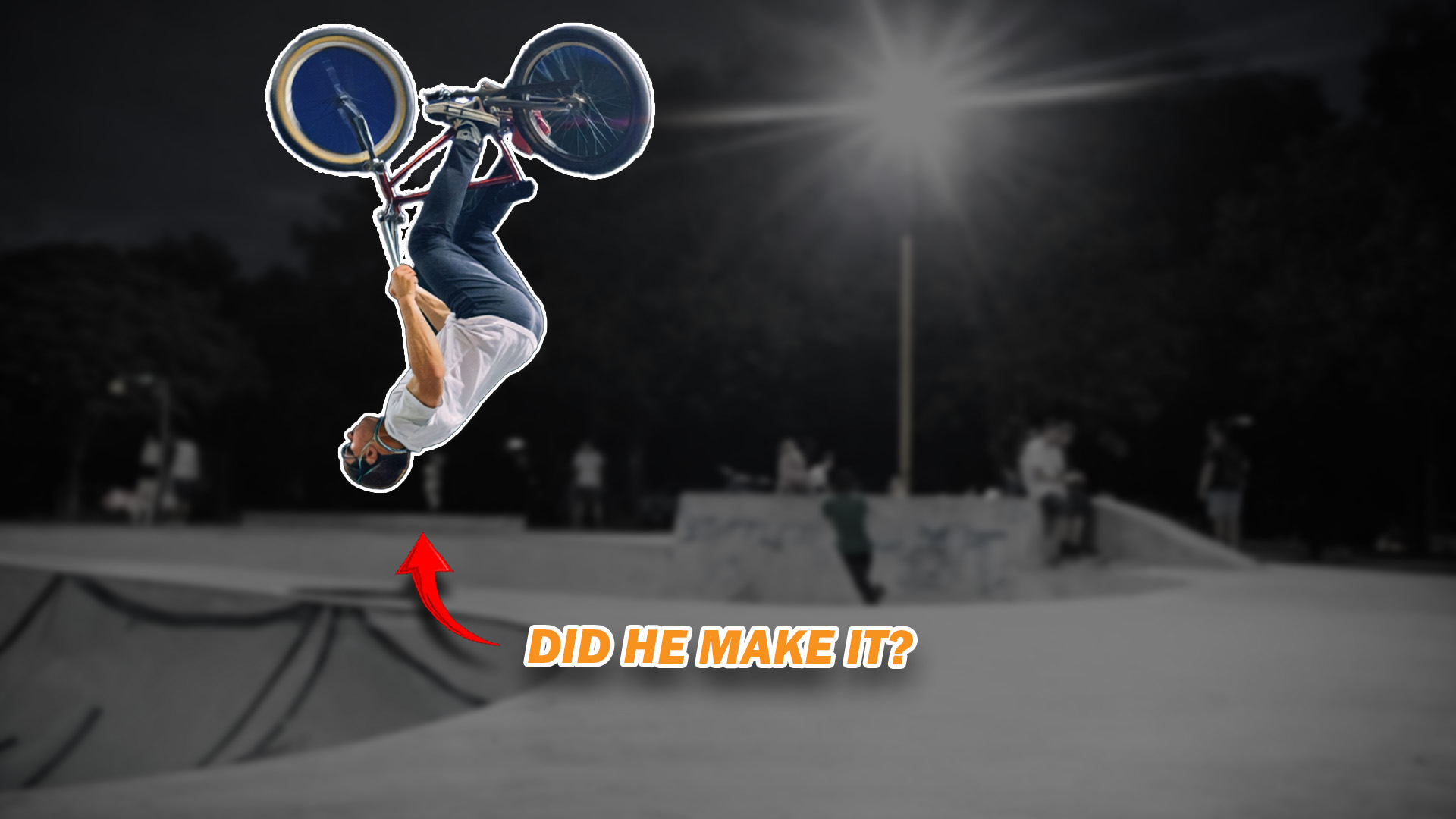 BMX backflip trick in action