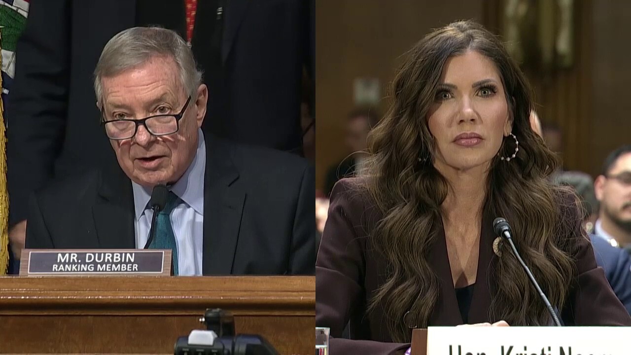Senator Dick Durbin and Secretary Kristi Noem clash at DHS hearing