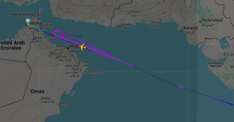 I was on an Emirates flight to Dubai that turned around twice because ...