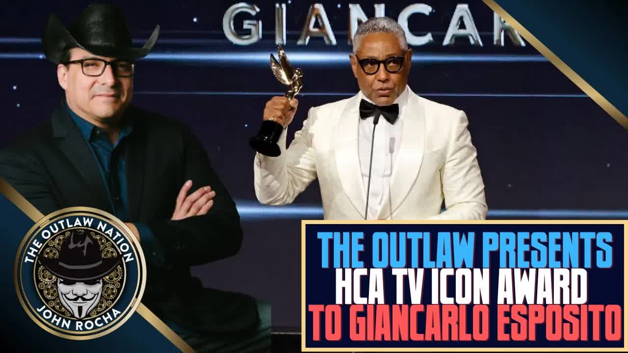 John Rocha presents Giancarlo Esposito with TV ICON award at 2022 HCA ...