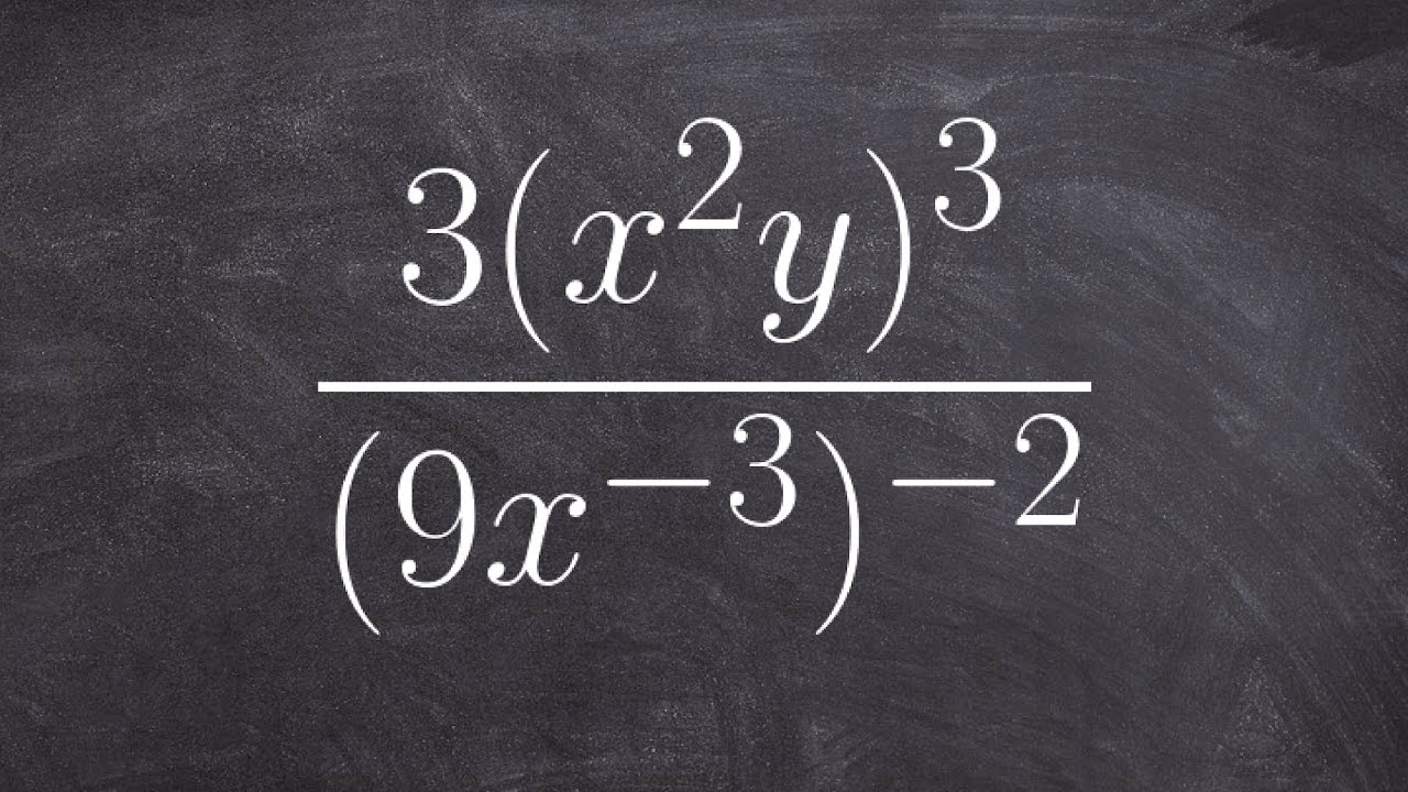 Simplify an expression using rules of exponents when the denominator ...
