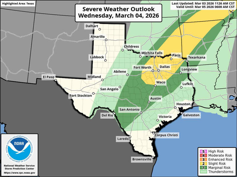 Severe weather chances increase for Thursday across West Texas ...