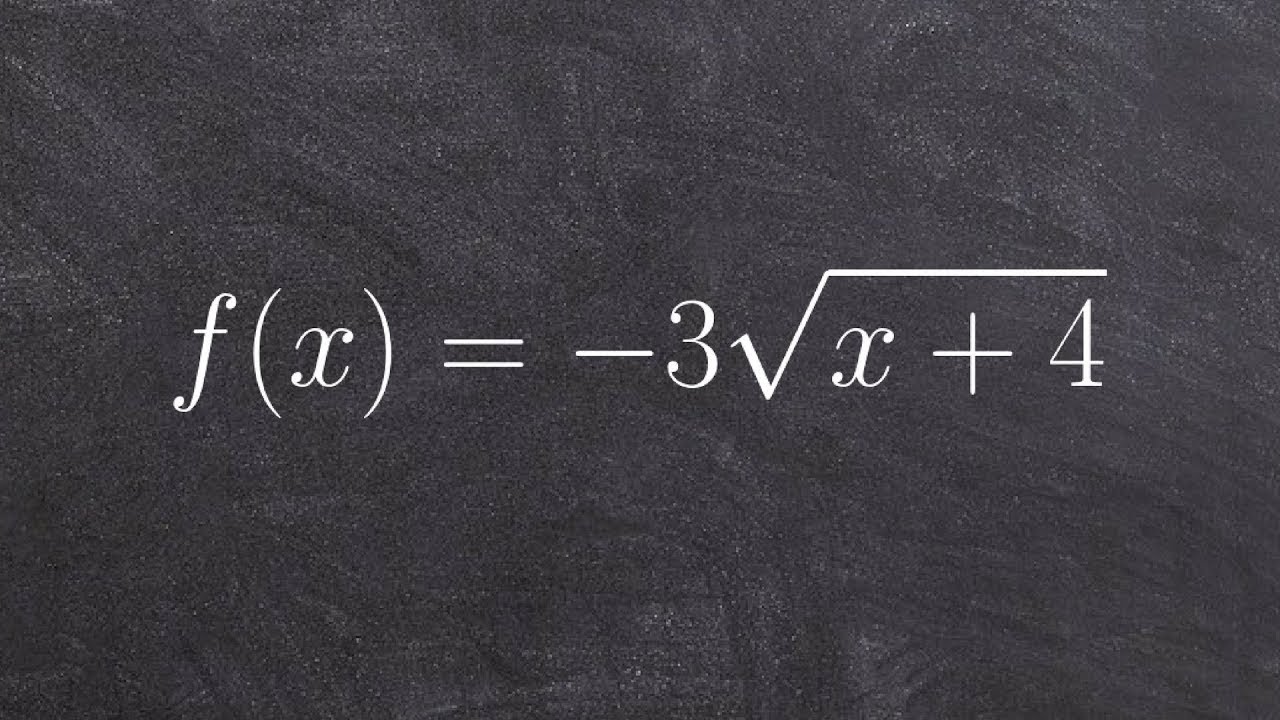 Identify transformations and graph a radical function