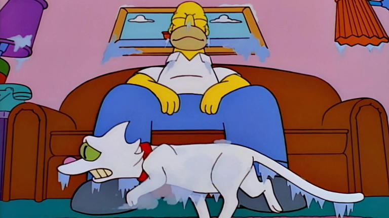 How every version of Snowball the cat was killed on The Simpsons