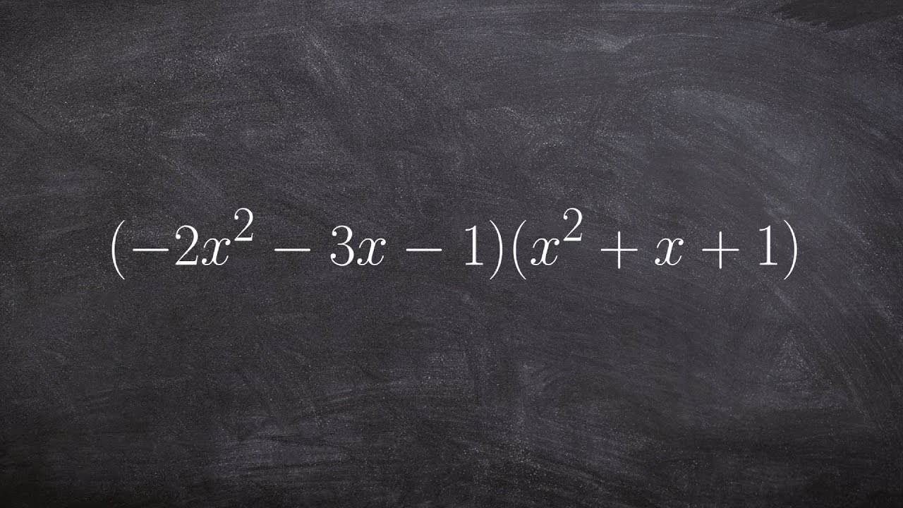 Using the box method to multiply a trinomial by a trinomial - Math tutorial