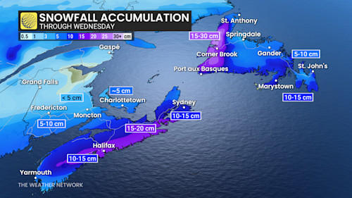 Speedy storm to bring swift 15 cm snow across Atlantic Canada