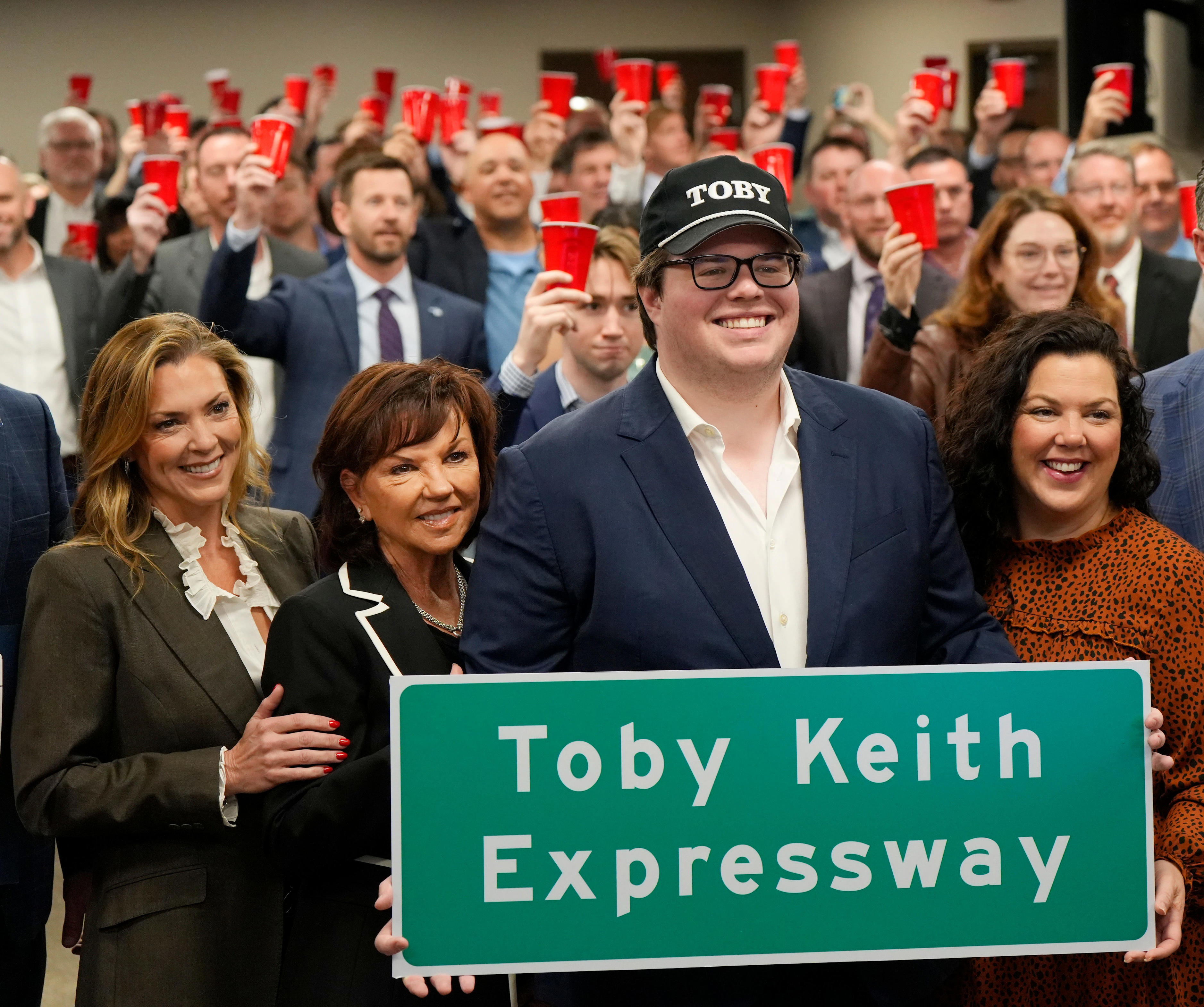 Toby Keith's family, friends gather for naming of Toby Keith Expressway