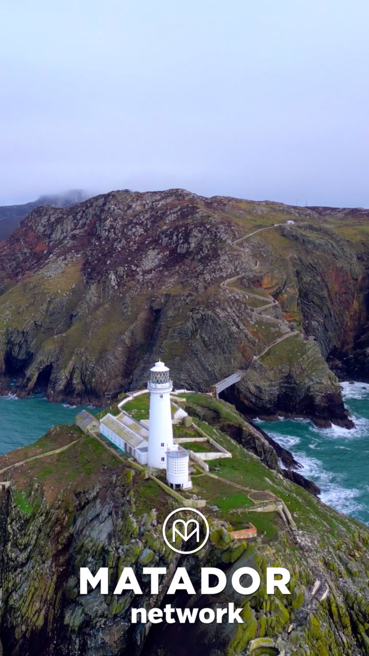 The historic South Stack Lighthouse in Wales, UK, has astonishing views