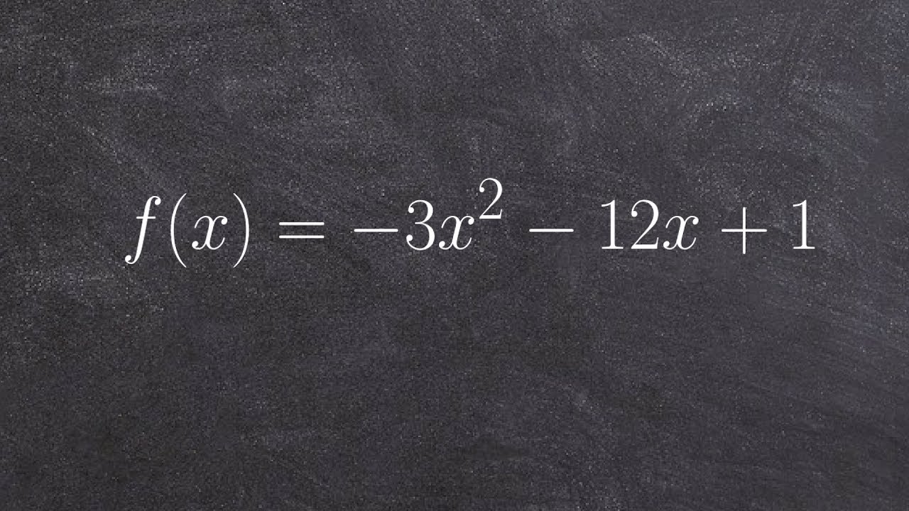 Learn how to complete the square and identify the vertex, domain and range