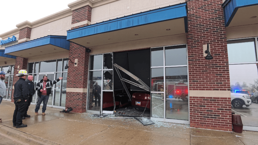 Car crashes into restaurant in Gardner, 1 person taken to hospital