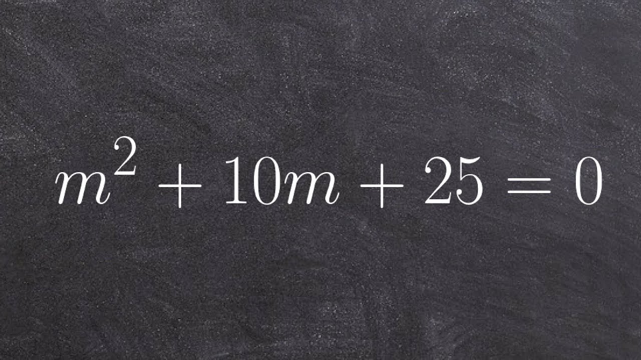 Find the solutions to a quadratic equation of a perfect square trinomial