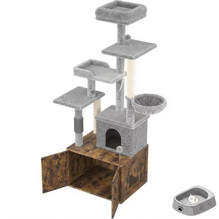 Kohl's is selling a 2-in-1 cat tree and litter box enclosure that ...