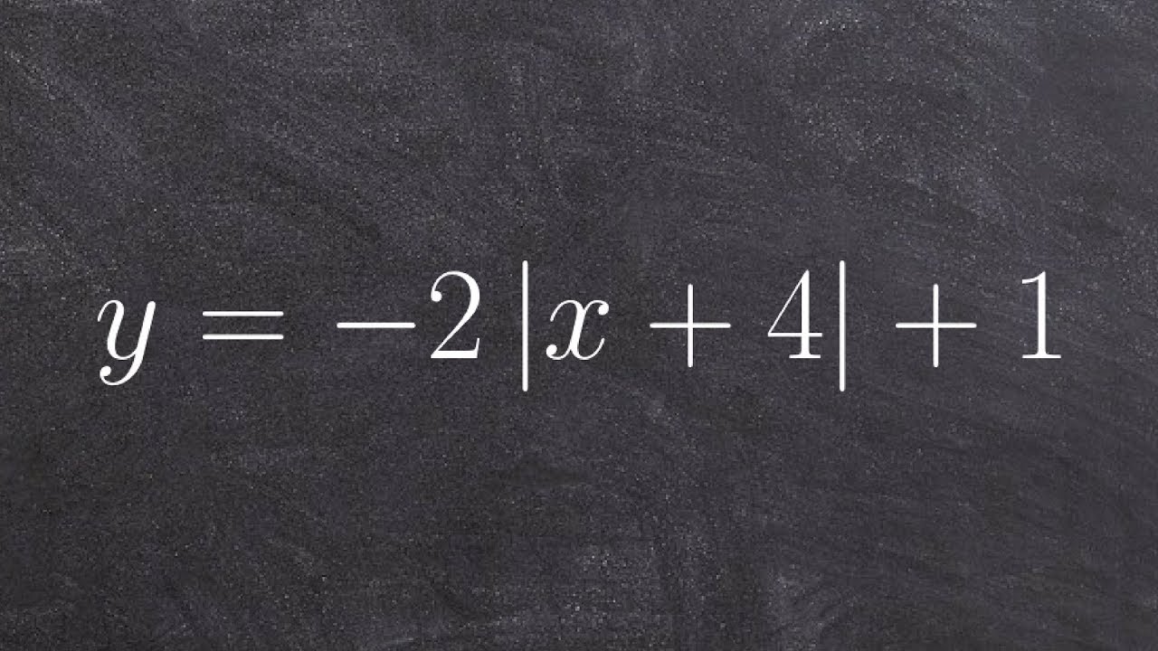 How to find the transformations of an absolute value function