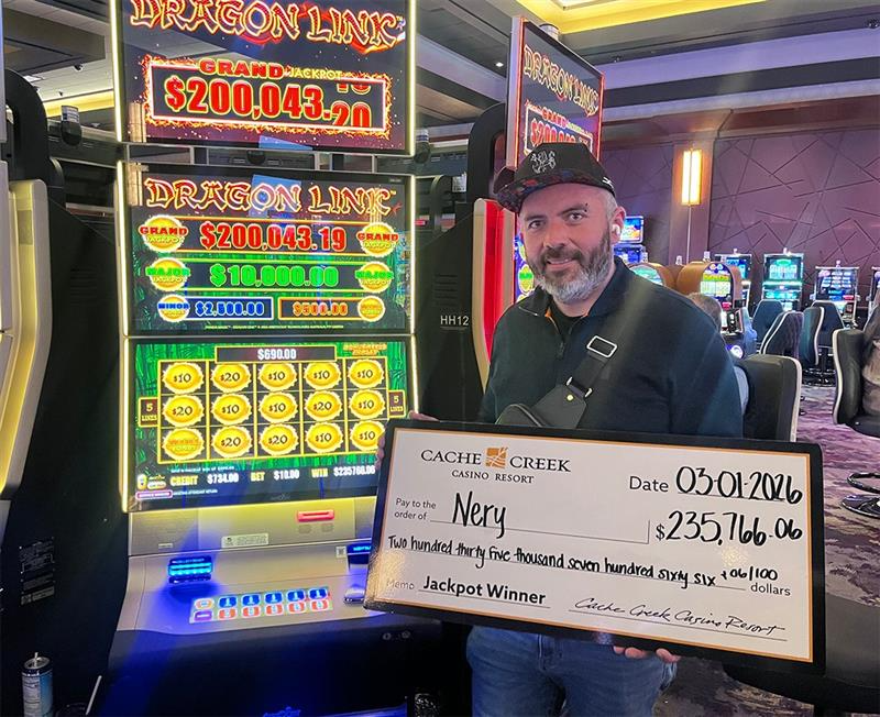 $10 spin pays off: San Jose visitor wins over $235K at Cache Creek ...
